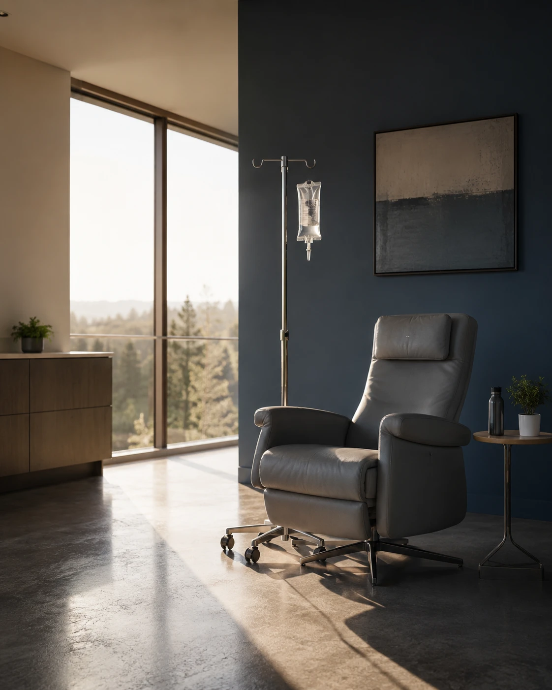 The clinic time cost — hours spent in IV therapy chairs